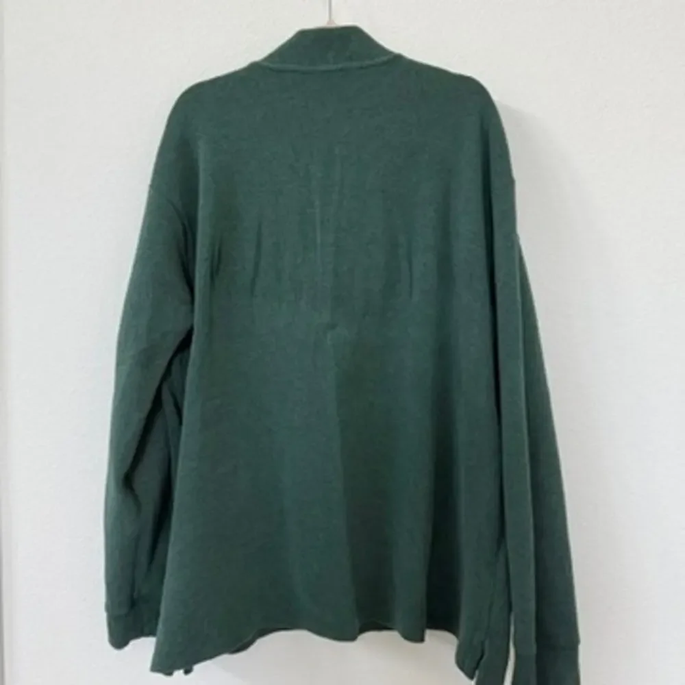 POLO RALPH LAUREN Quarter-Zip Pullover Green Cotton Knit Men’s Size 2XB‎